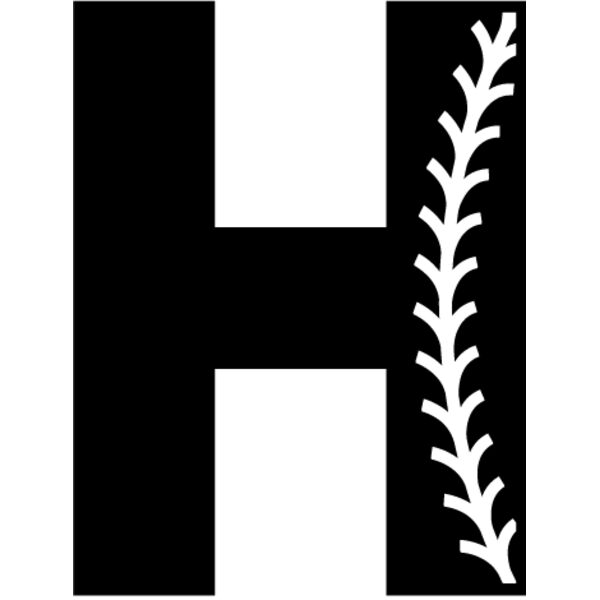 Baseball Alphabet H right Thumbnail