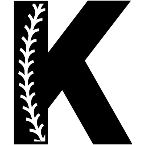 Baseball Alphabet K right Thumbnail