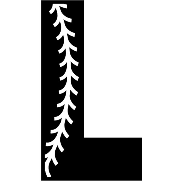 Baseball Alphabet L left Thumbnail