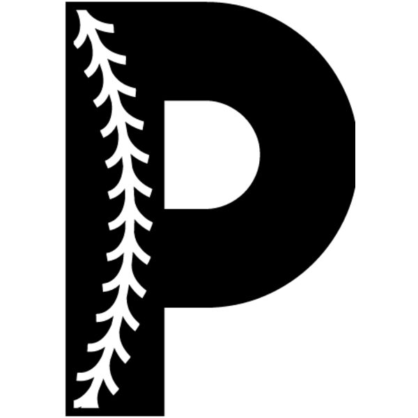 Baseball Alphabet P left Thumbnail