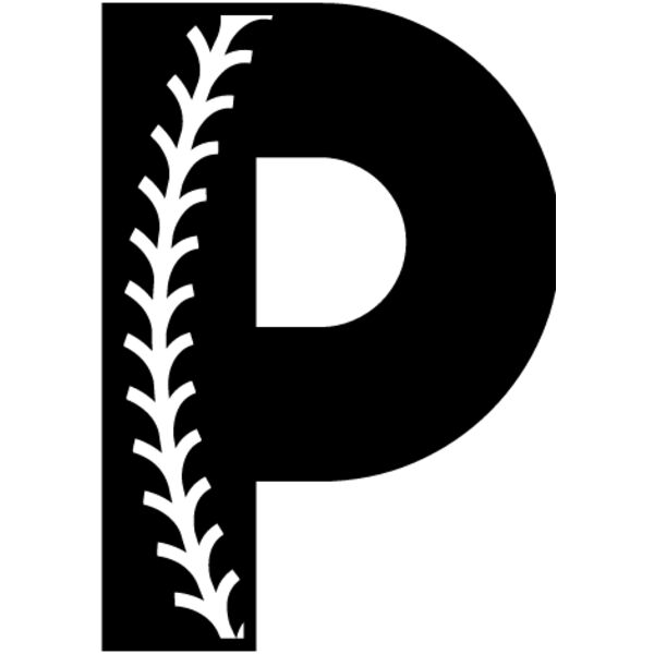 Baseball Alphabet P right Thumbnail