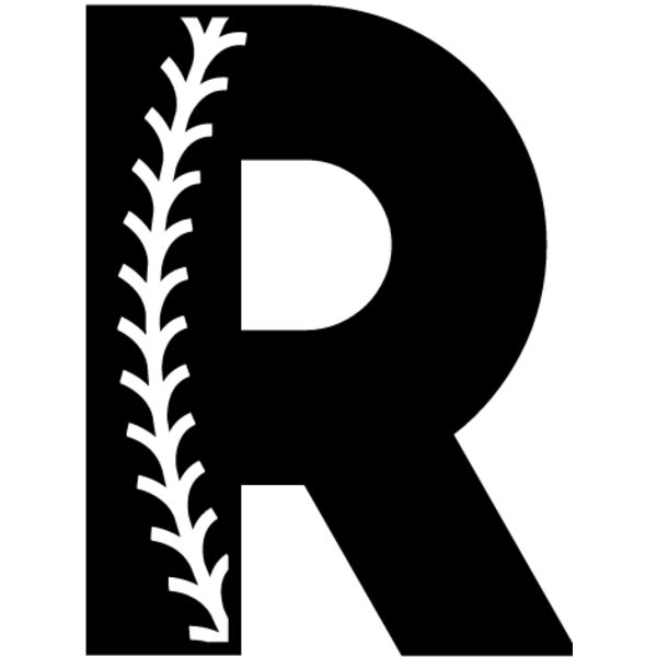 Baseball Alphabet R right Thumbnail