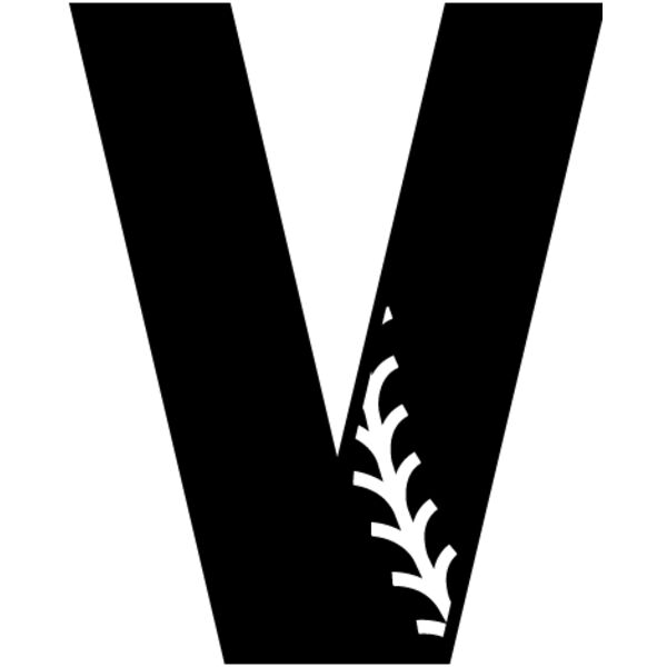 Baseball Alphabet V right Thumbnail