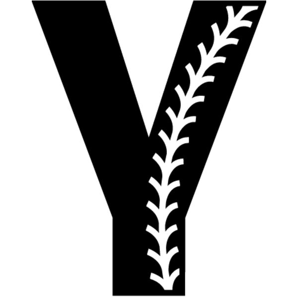 Baseball Alphabet Y right Thumbnail